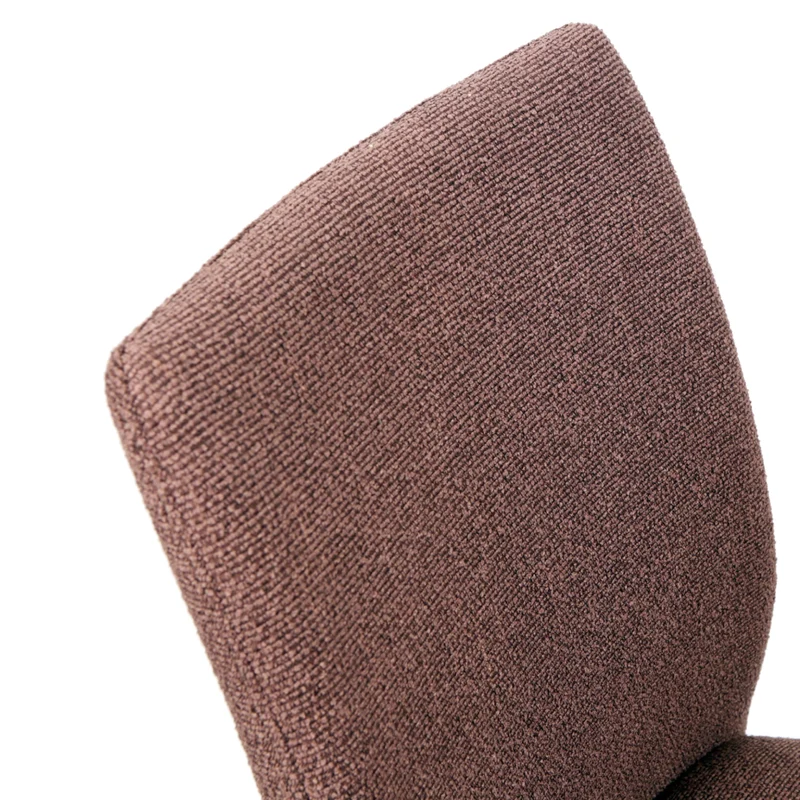 Chaise de salle à manger rembourrée en tissu et métal noir mat - Denny