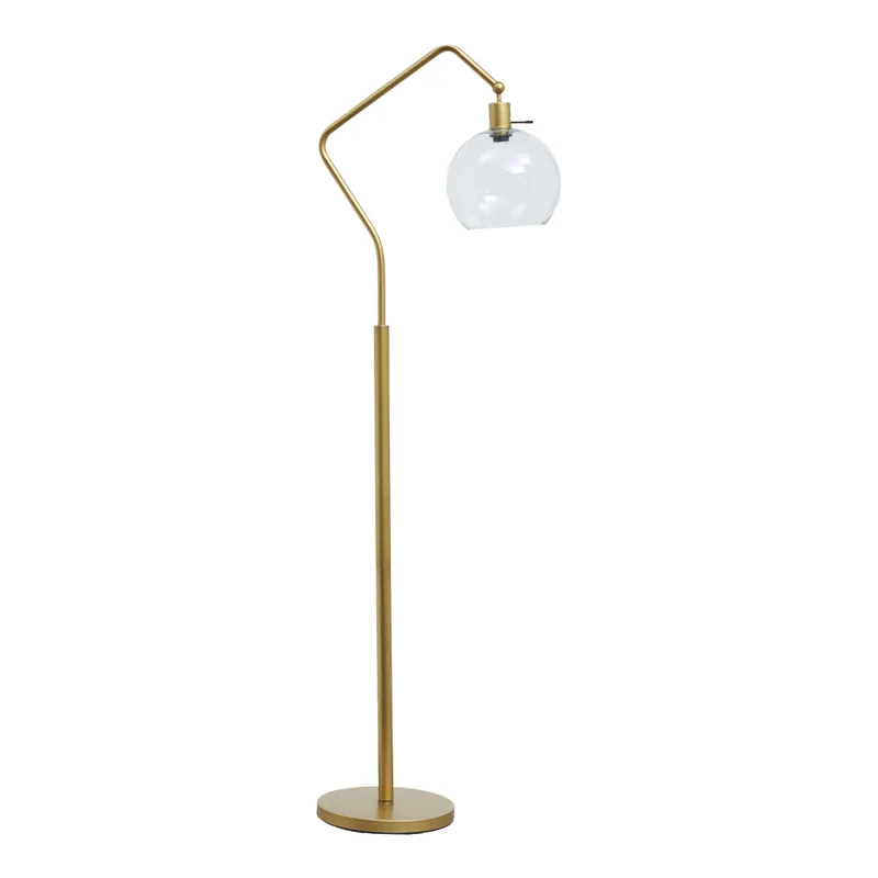 Lampe sur pied en métal doré 61 po. - Marilee