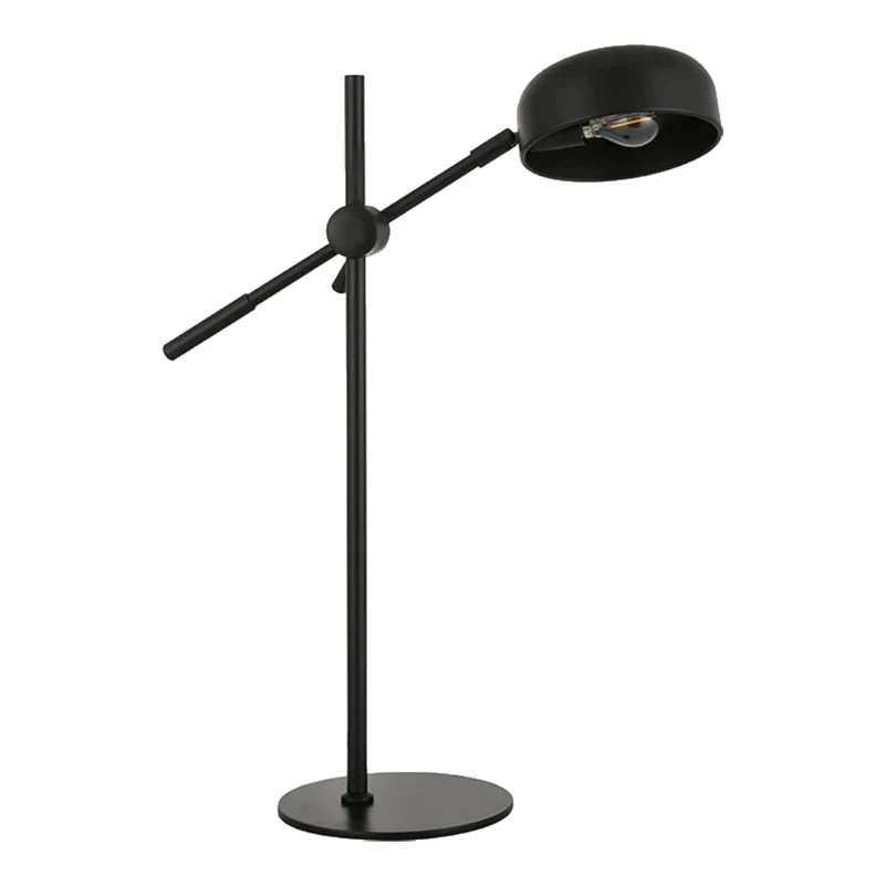 Lampe de table ajustable en métal noir mat 23 po. - Task