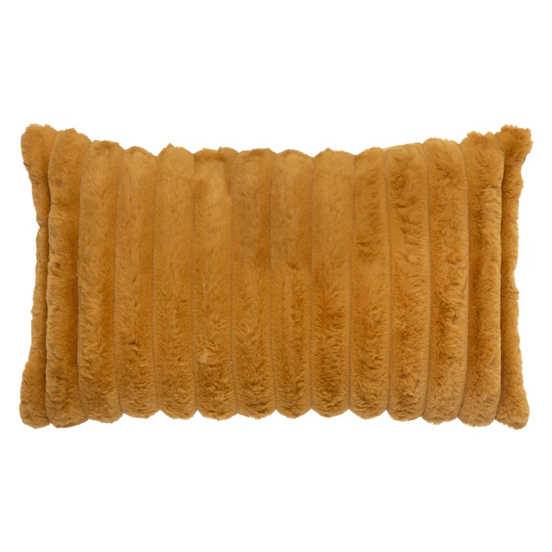 Coussin 12 x 20 po en fausse fourrure - Raya