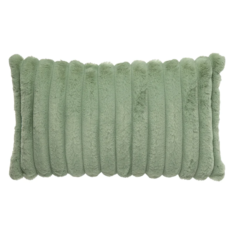 Coussin 12 x 20 po en fausse fourrure - Raya