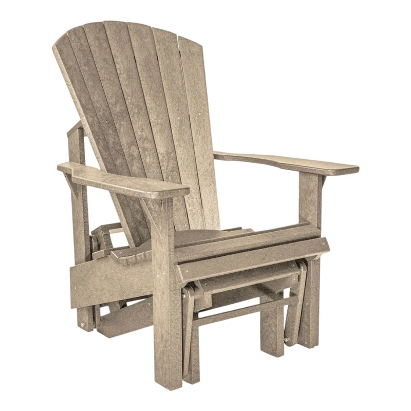 Chaise berçante extérieure en plastique recyclé - Adirondack Berçante G01
