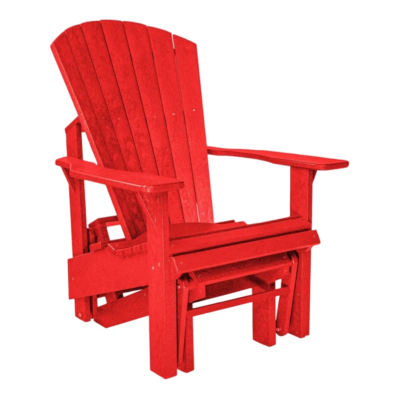 Chaise berçante extérieure en plastique recyclé - Adirondack Berçante G01
