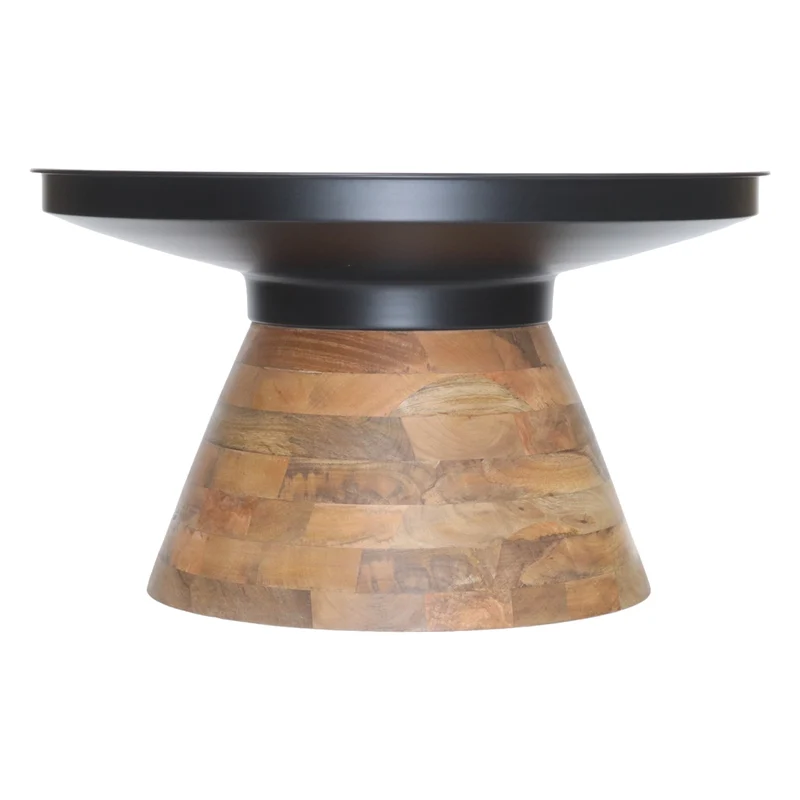 Table basse en fer noir et bois de manguier - Boden