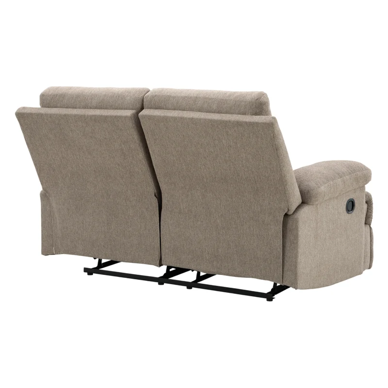 Causeuse inclinable en tissu chenille taupe - Side-Swipe