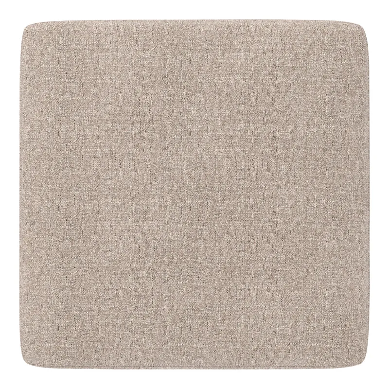 Ottoman surdimensionné en tissu beige - Clarington