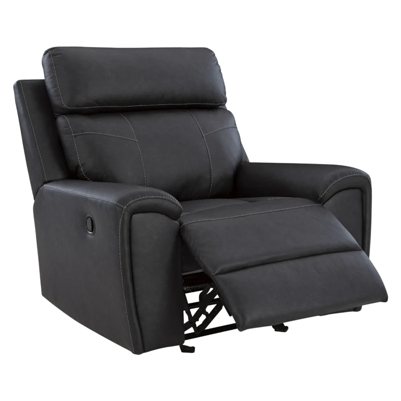 Fauteuil inclinable aspect cuir noir - Montacute