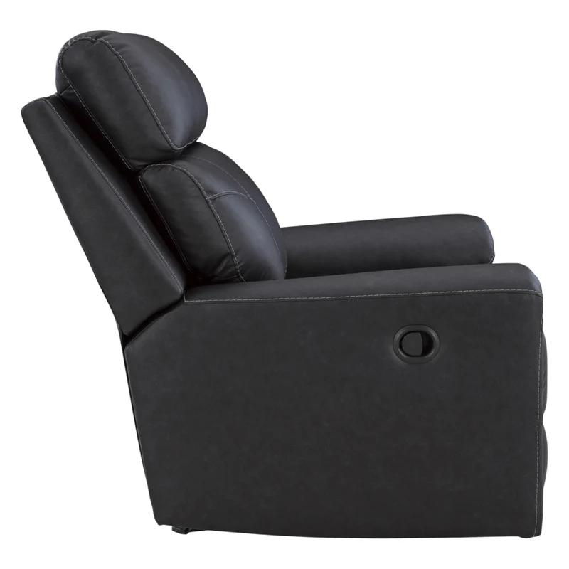 Fauteuil inclinable aspect cuir noir - Montacute