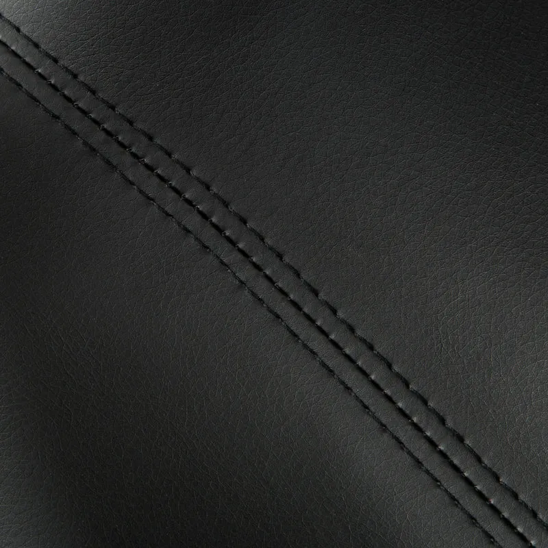 Ensemble de 2 tabourets de comptoir aspect cuir noir - Centiar