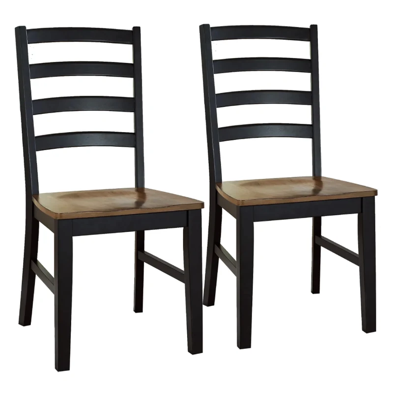 Ensemble de 2 chaises de salle à manger en bois bicolore - Wildenauer