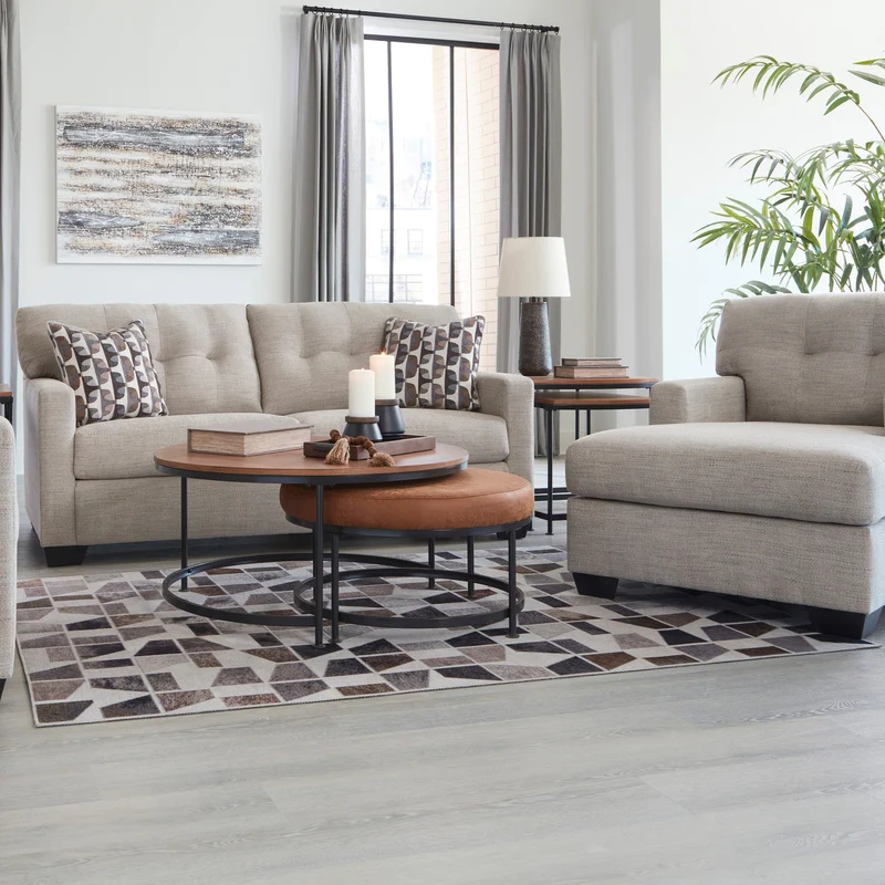 Sofa condo en tissu avec coussins - Mahoney