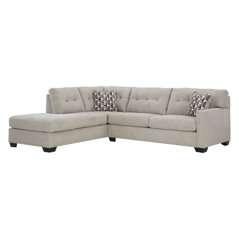 Sectionnel 2 pièces surdimensionné en tissu avec chaise longue - Mahoney