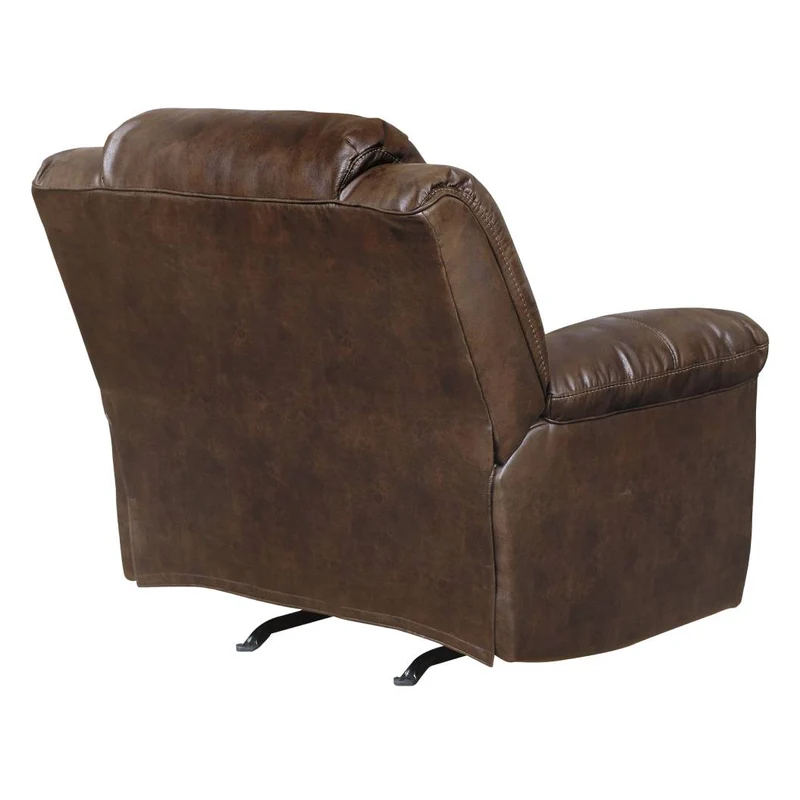 Fauteuil berçant et inclinable motorisé aspect cuir - Stoneland