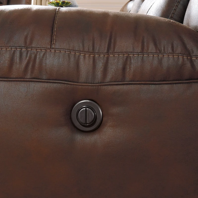 Sofa inclinable motorisé aspect cuir - Stoneland