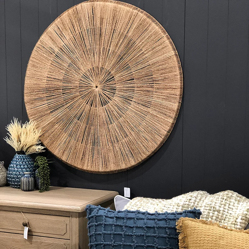 Décoration murale ronde en jute naturel - Arianna