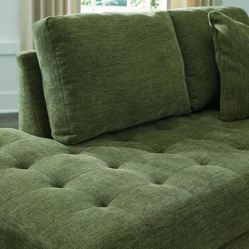 Chaise longue d'angle en tissu avec coussins - Bixler