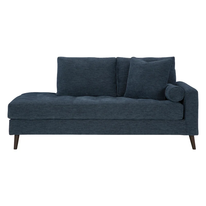 Chaise longue d'angle en tissu avec coussins - Bixler