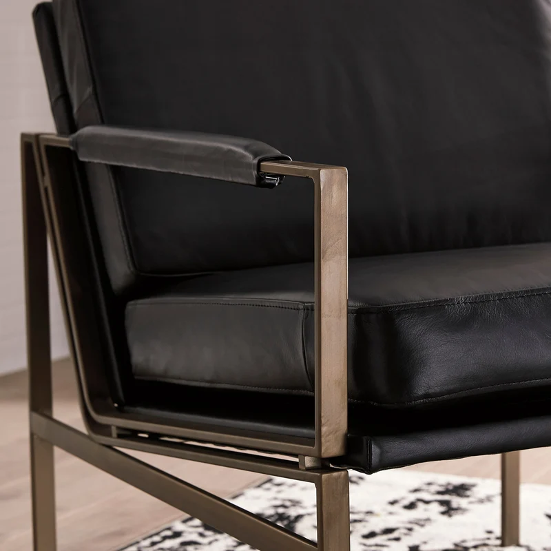 Chaise d'appoint en cuir - Puckman