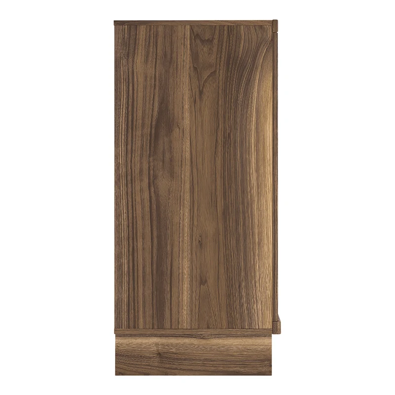 Commode à 4 tiroirs en bois/MDF brun noyer - Chirason