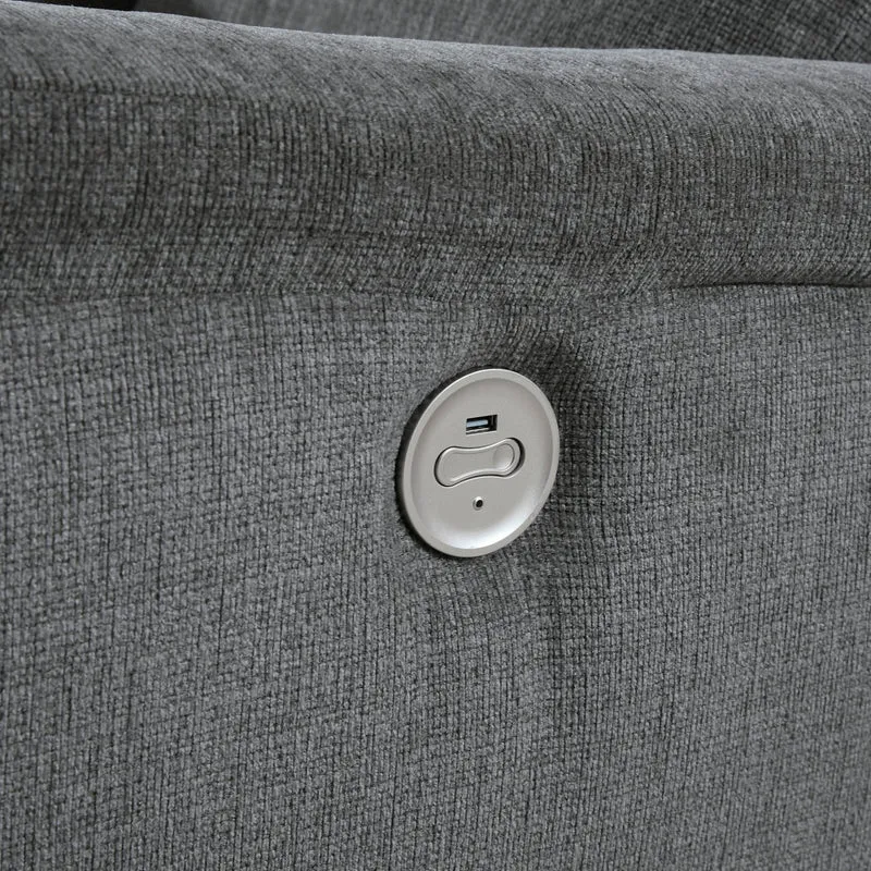 Causeuse inclinable motorisée en tissu avec console - Barnsana