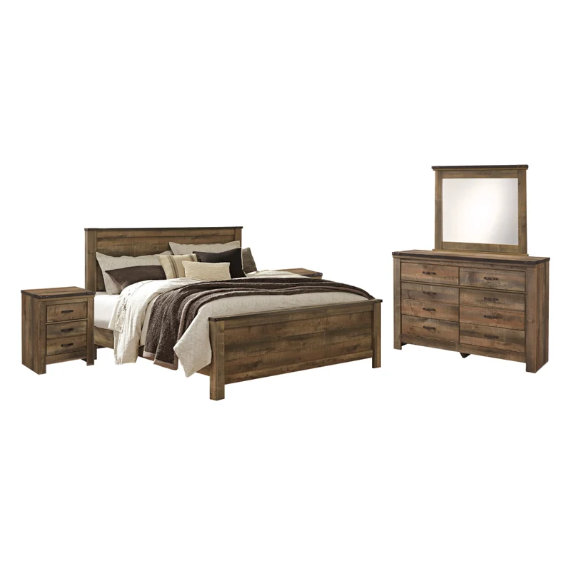 Mobilier de chambre à coucher 5 pièces Grand / Très grand - Trinell