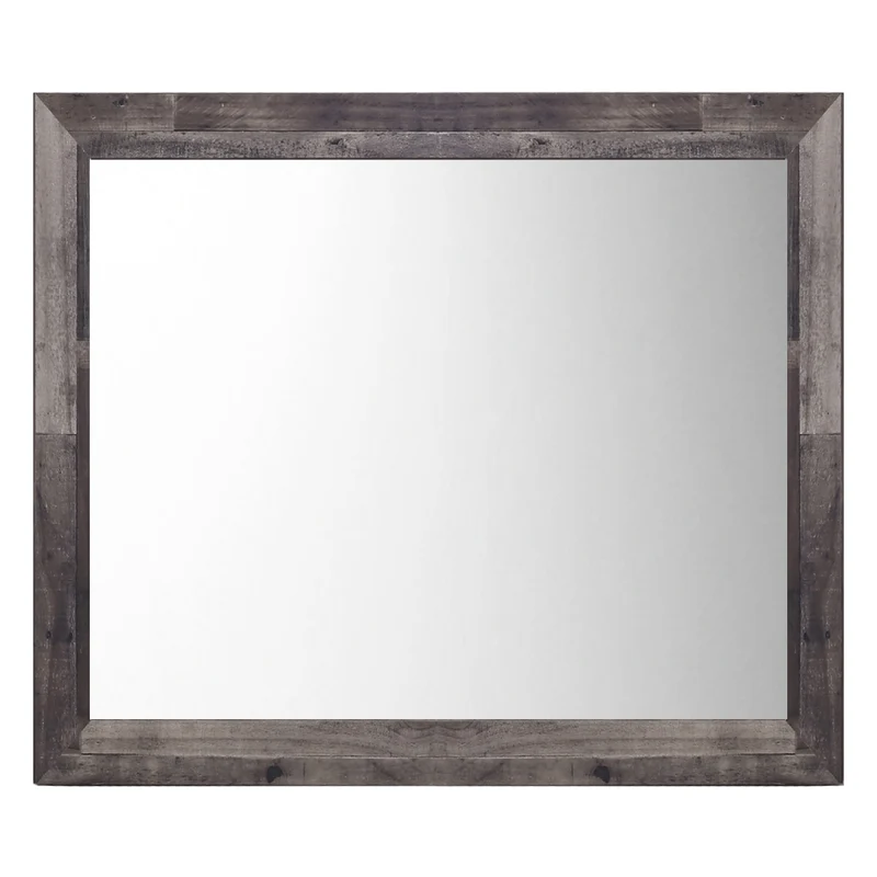 Miroir de bureau en bois/placage multi gris - Derekson