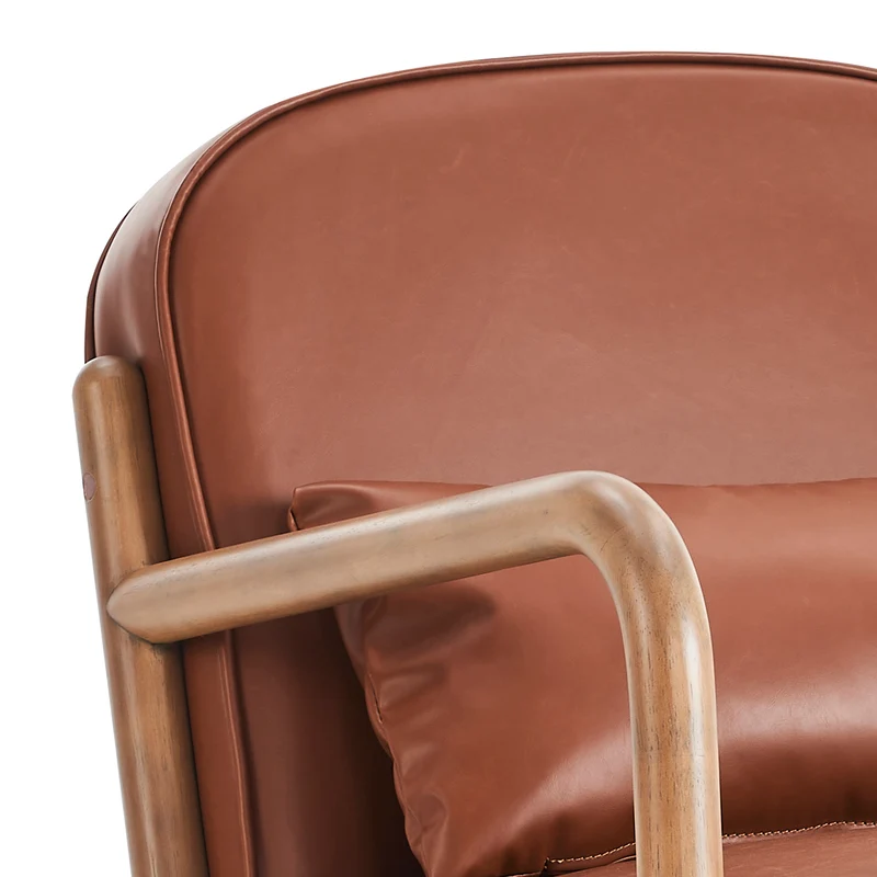 Chaise d'appoint aspect cuir ou en tissu - Fani