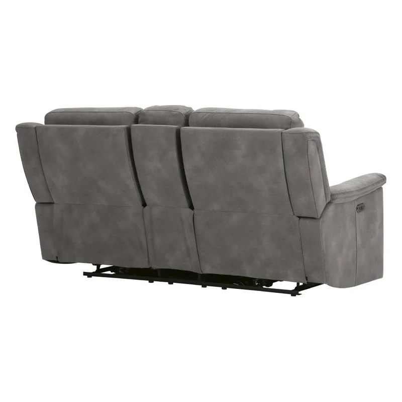 Causeuse inclinable motorisée zéro gravité en tissu gris avec console - Next-Gen Durapella