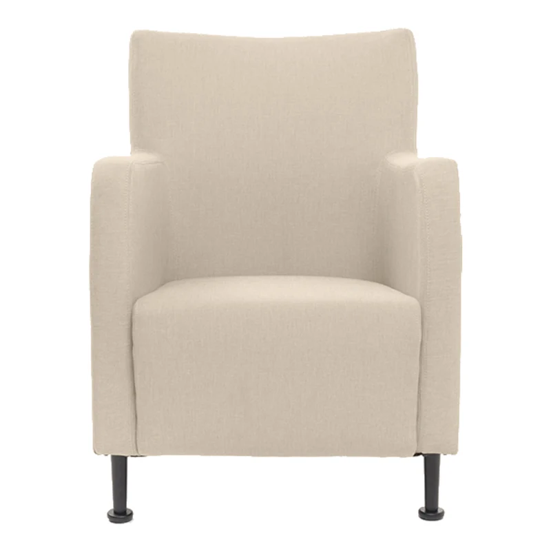 Fauteuil d'appoint rembourré en tissu beige - Germain