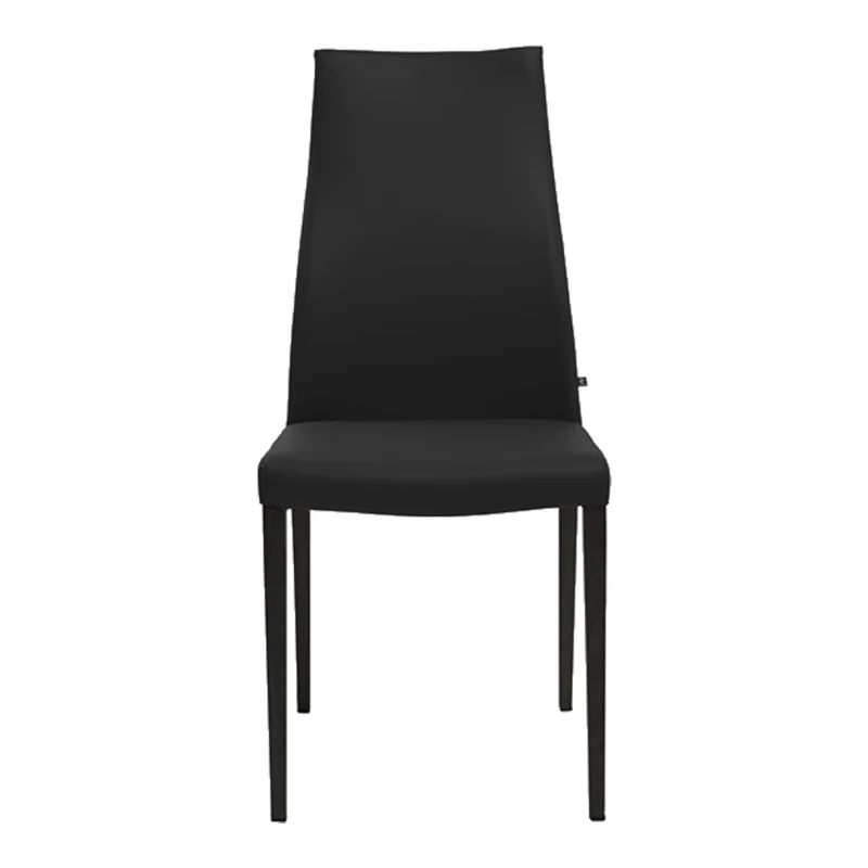 Chaise de salle à manger rembourrée aspect cuir noir - Gaya 41