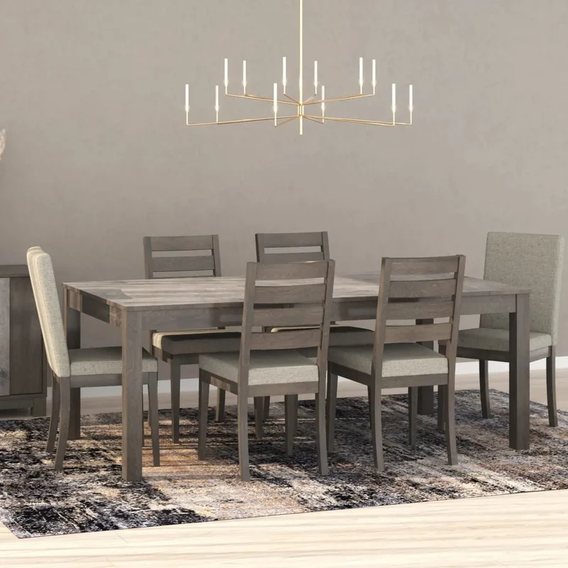 Ensemble de salle à manger avec 4 chaises d'une assise rembourrée