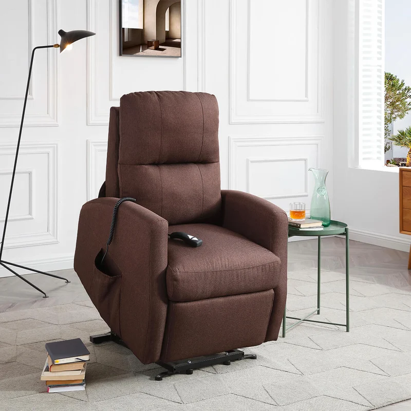 Fauteuil lève-personne inclinable en tissu avec télécommande - Athènes