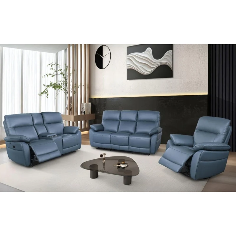 Sofa inclinable motorisé en cuir - Oakland