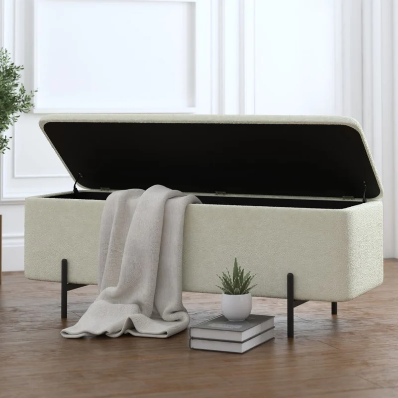 Banc de rangement en tissu - Ezro