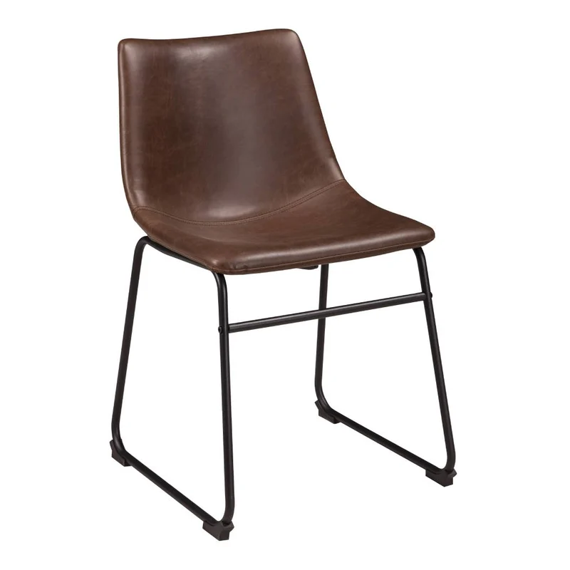 Ensemble de 2 chaises de salle à manger aspect cuir - Centiar