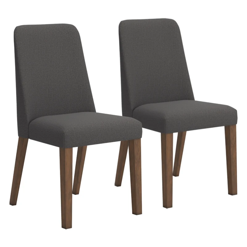 Ensemble de 2 chaises de salle à manger rembourrées en tissu - Lyncott