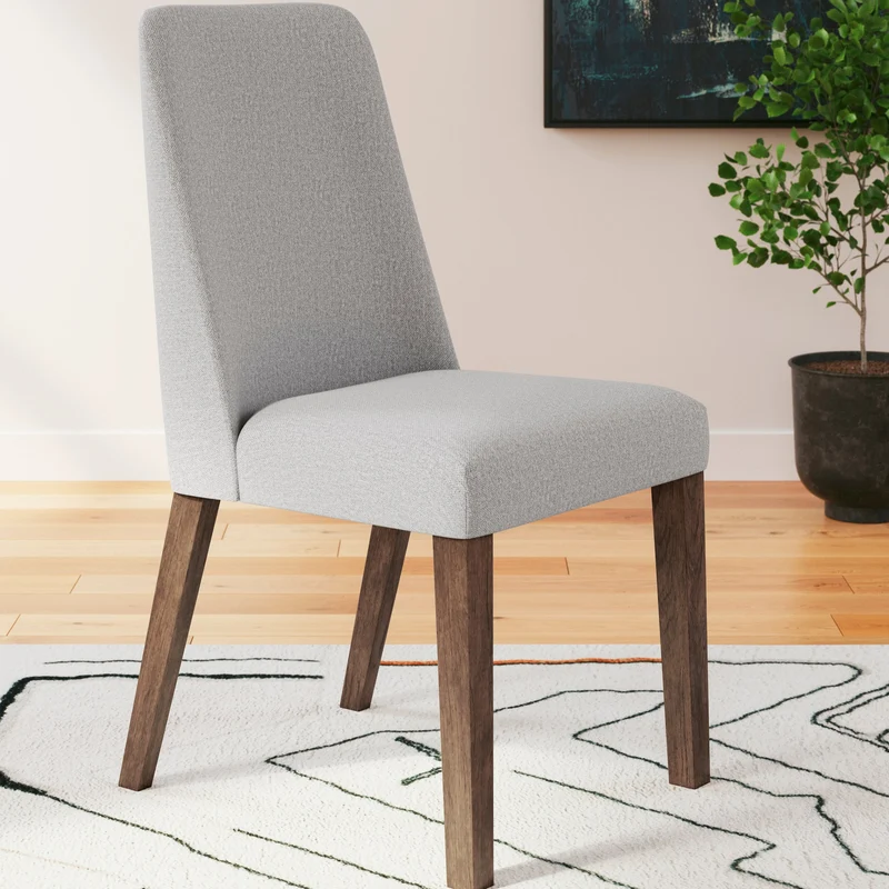 Ensemble de 2 chaises de salle à manger rembourrées en tissu - Lyncott