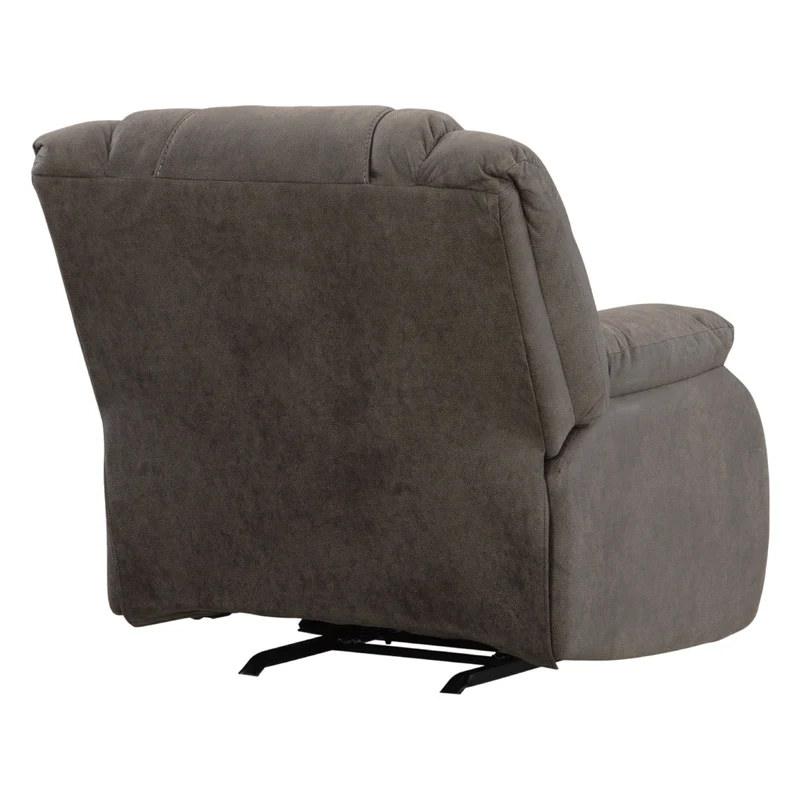 Fauteuil berçant et inclinable aspect cuir brun - First Base