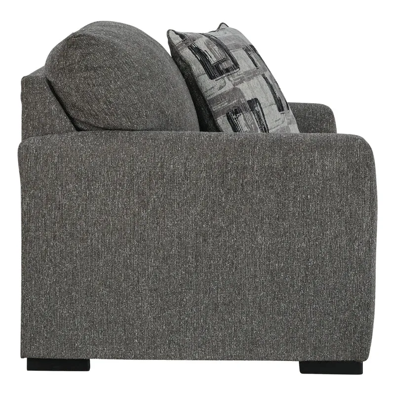 Fauteuil surdimensionné en tissu gris étain - Gardiner