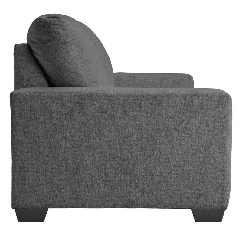 Sofa-lit en tissu gris étain avec matelas 3 grandeurs - Rannis