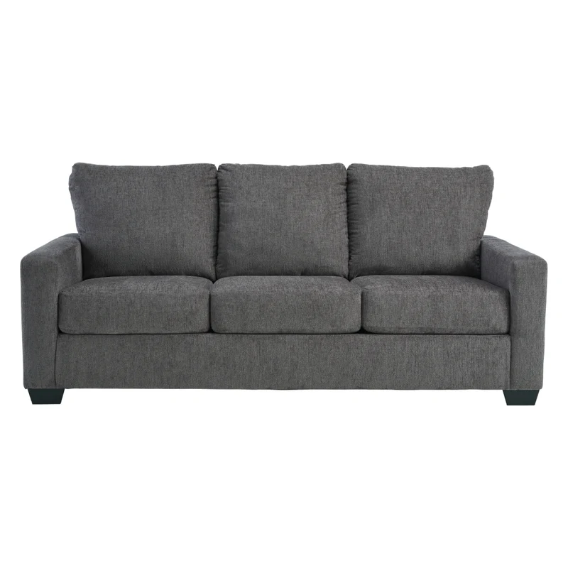 Sofa-lit en tissu gris étain avec matelas 3 grandeurs - Rannis