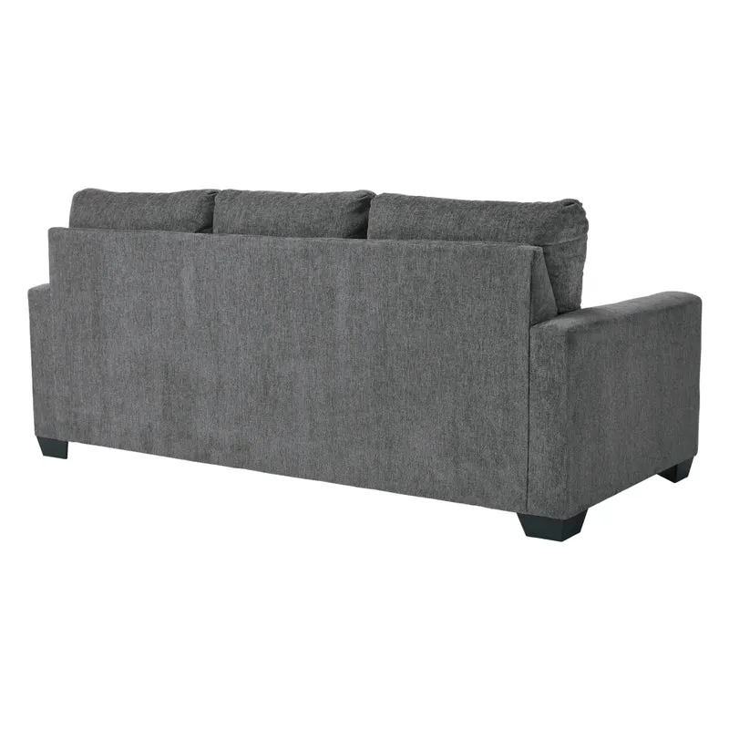 Sofa-lit en tissu gris étain avec matelas 3 grandeurs - Rannis