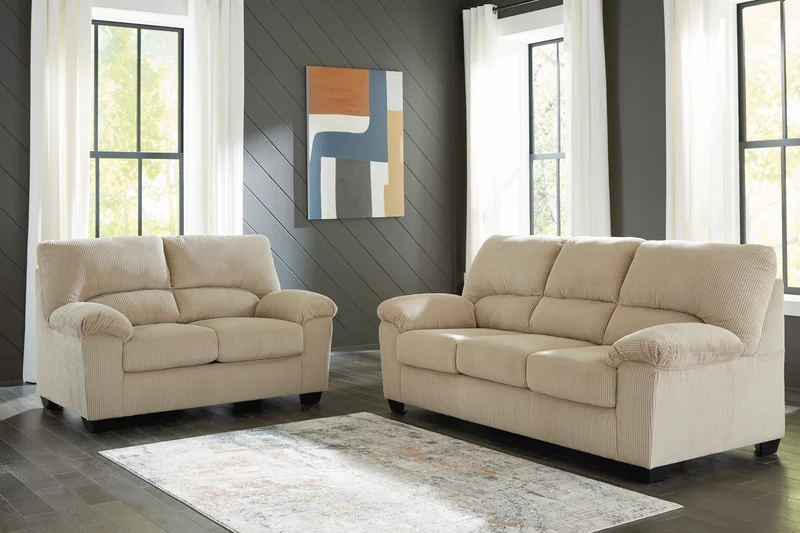 Causeuse en tissu corduroy - SimpleJoy