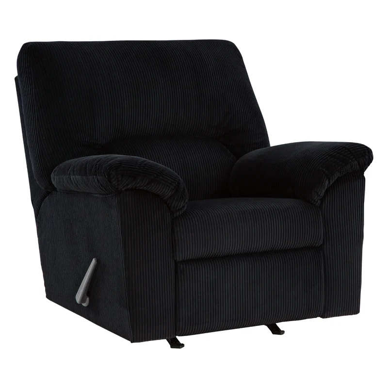 Fauteuil berçant et inclinable en tissu corduroy - SimpleJoy