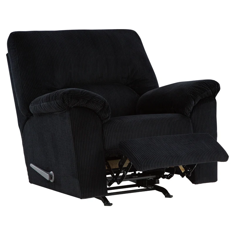 Fauteuil berçant et inclinable en tissu corduroy - SimpleJoy