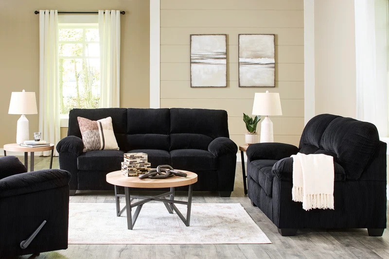 Fauteuil berçant et inclinable en tissu corduroy - SimpleJoy