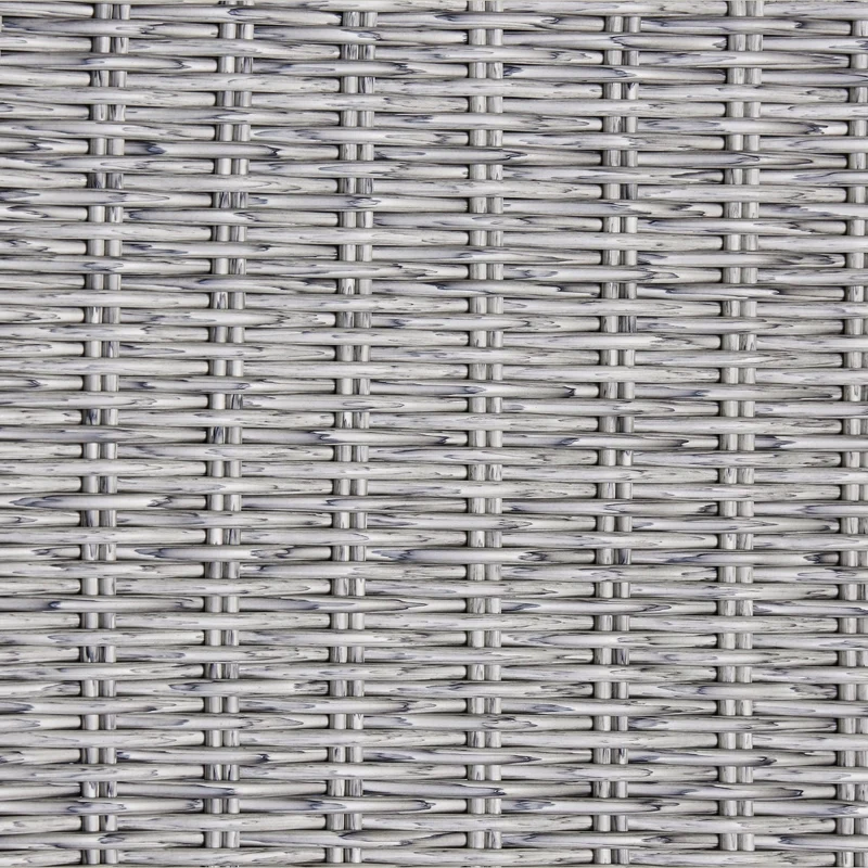 Fauteuil en coin extérieur en tissu Nuvella et osier gris pâle avec coussins - Naples Beach