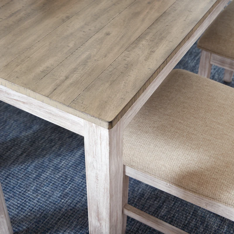 Ensemble de salle à manger avec 6 chaises d'une assise rembourrée - Skempton