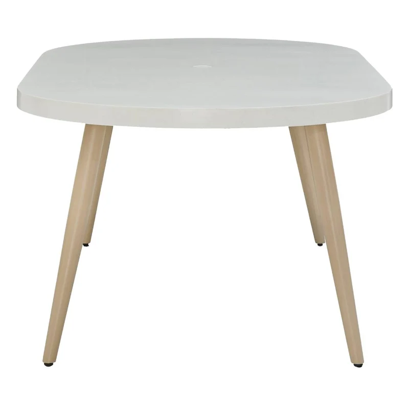 Table à manger extérieure avec un plateau aspect pierre blanche - Seton Creek