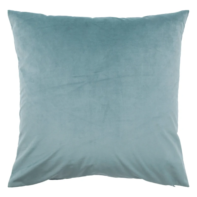 Coussin 20 x 20 po en velours turquoise - Warrington